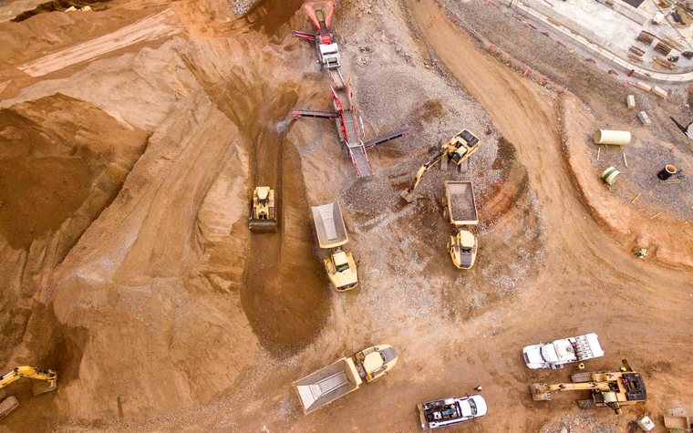 Mining and earthworks sites