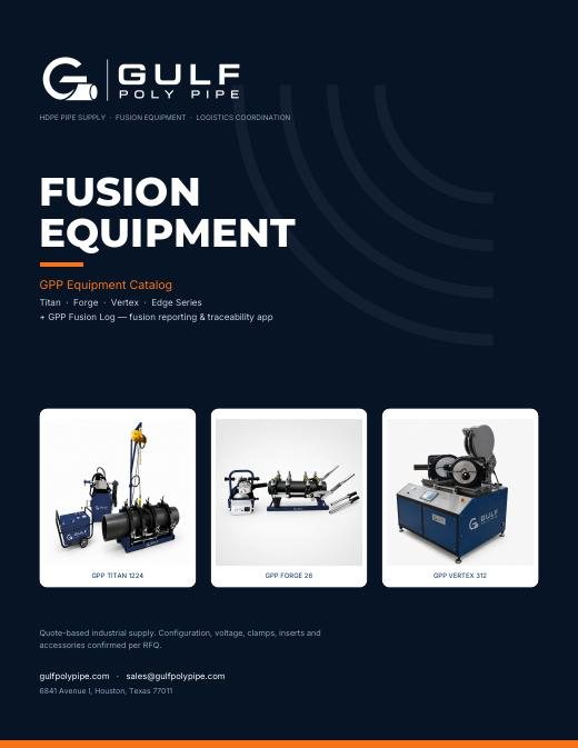 Cover of the Gulf Poly Pipe fusion equipment catalog